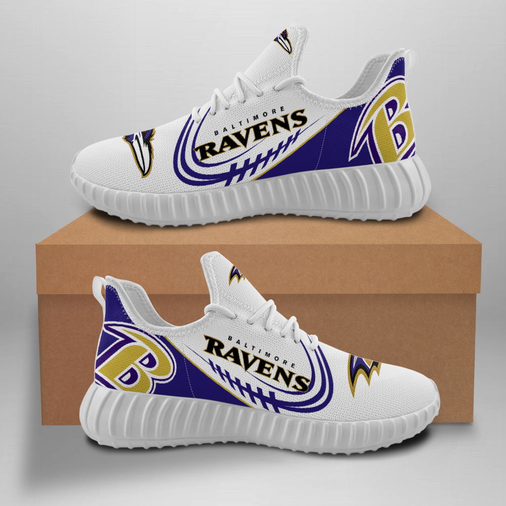 Men's NFL Baltimore Ravens Mesh Knit Sneakers/Shoes 008